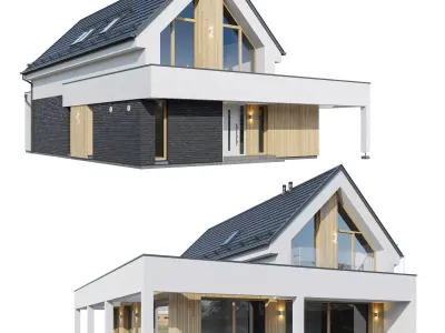 Modern house Korczynscy 3D model