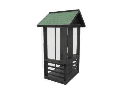 Telephone Box Low-poly 3D model