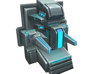 Wall Fortress - Machine Gun Type 02 3D model
