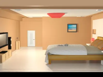 Bedroom design 3D model 2