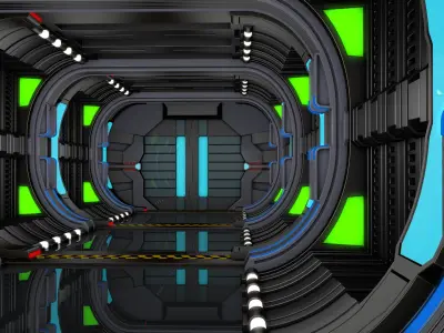 Sci Fi Corridor 3D model 96