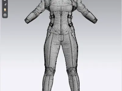 Women Modern Bodysuit - 120 Marvelous Designer and Clo3D 3D model