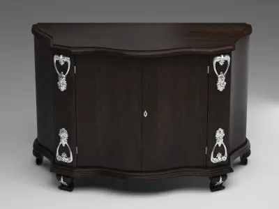 Louis XVI style 2 doors commode 3D model