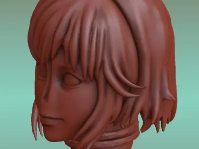 2PI Female warrior Heads 3D print model