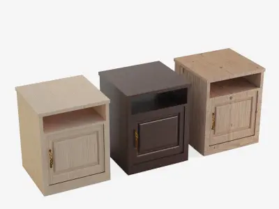 Bedside Table Low-poly 3D model