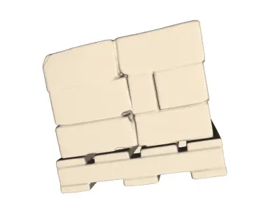 Pallet with concrete blocks 3D print model