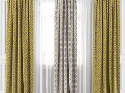 Curtain Set 155C 3D model