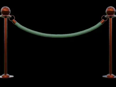 Velvet Rope LowPoly Free low-poly 3D model