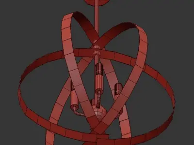 Four Light Pendant 3D model