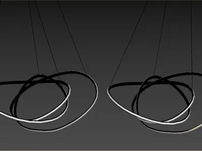 Cales Unique Geometric LED Chandelier 3D model