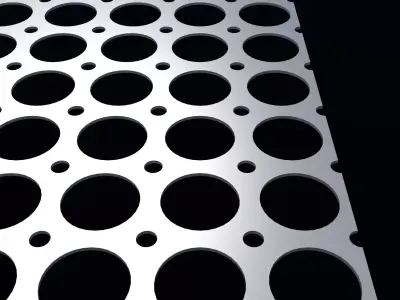 Perforated panel with 53 percent opening 25O147 3D model
