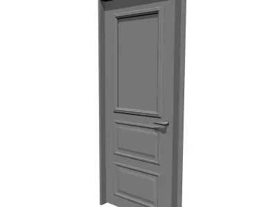Oak door 3D model