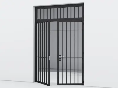 Aluminium door 38 3D model