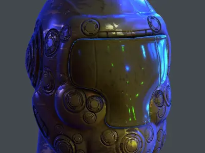 Gas mask helmet 3d model scifi Low-poly Low-poly 3D model Low-poly 3D model 84