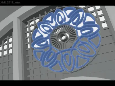 Archway Citadel Palace Low-poly 3D model