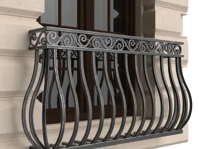 Classic balconies 1 3D model