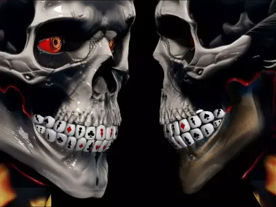 Iron Head Demon High poly Low-poly 3D model