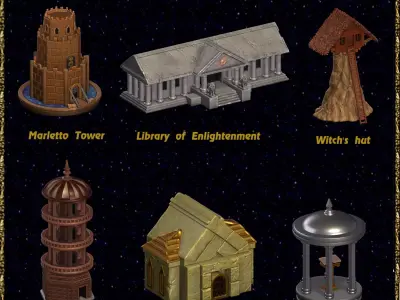 Heroes 3 Adventure Map miniatures collection  3D print model