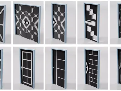 Doors Bundle CG2 3D model