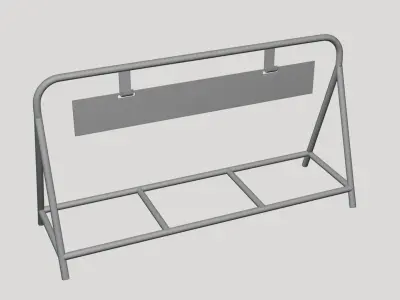 Street Sign Plank - Geometry Only No Textures No Materials 3D model