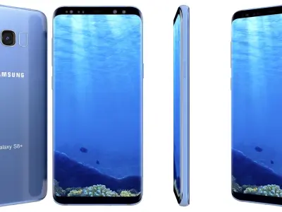 Samsung Galaxy S8 Plus Coral Blue 3D model