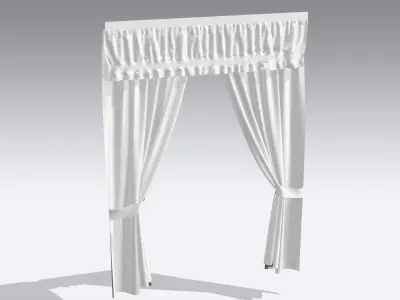 Curtain Low-poly 3D model