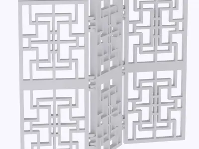 Room divider Oriental 2 print-in-place  3D print model