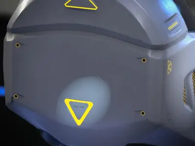 Sci-fi helmet Low-poly 3D model purchase
