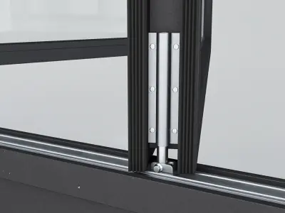 Aluminium window 16 3D model