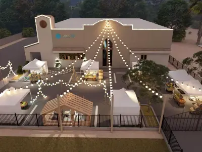  3D Exterior Scene 3D model design noel and public 3D model