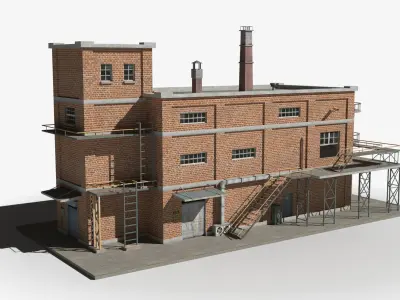 Factory xx20 Low-poly 3D model