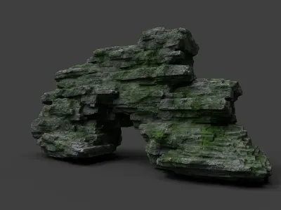 Rock 8-8 Low-poly 3D model