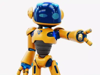 UTILITY BOT MONICA RIGGED 3D model