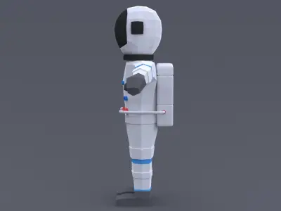 Low Poly Cartoon Astronaut Low-poly 3D model