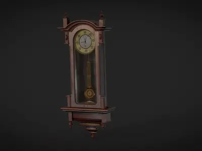 3d Model and 3D Grandfather Clock model 3D model