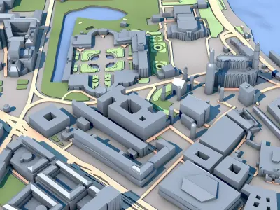 Dresden Cathedral Germany 3D model