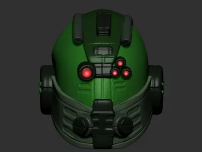 helmet high poly sculpt 3d printable 3D model 3D model