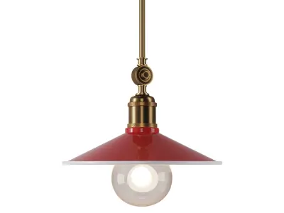 Steel pendant light sku 340 Free 3D model