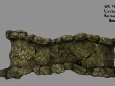 old bridge 01 Low-poly 3D model