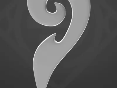 Viking Pendant Ear shape 3D print model