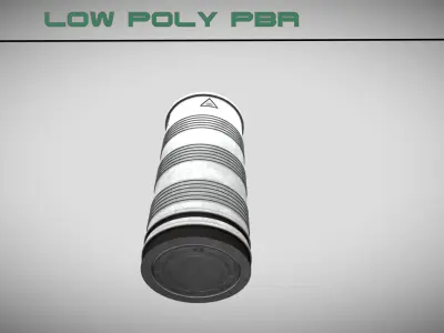 Sci-Fi Container Low-poly 3D model