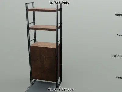 Shelf Manchester Door Low-poly 3D model