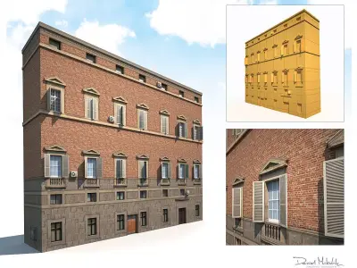 Apartment House 179 Low Poly Low-poly 3D model