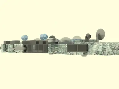 Zenit - C Spaceship  Low-poly 3D model