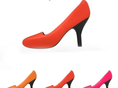  womens Toe Heels 3D model