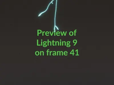 Animated Lightning v9 Low-poly 3D model