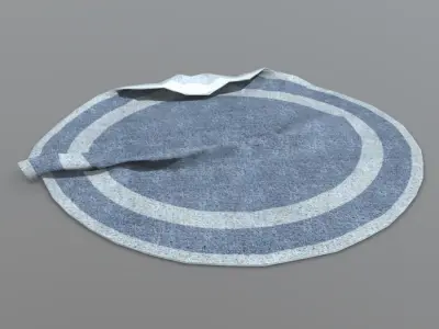 Rug 2 circular Low-poly 3D model