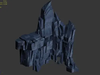 Peach Blossom Island - Cliff Wall 12 3D model