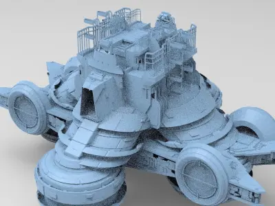 Floating Desert platform 1 3D model