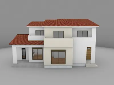 House model for background 33 Low-poly 3D model